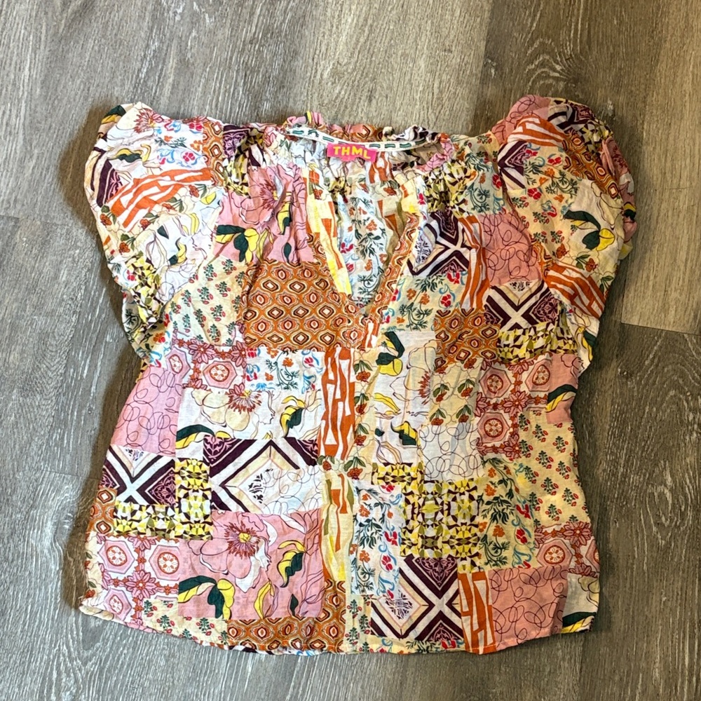 THML Multicolor Patchwork Blouse